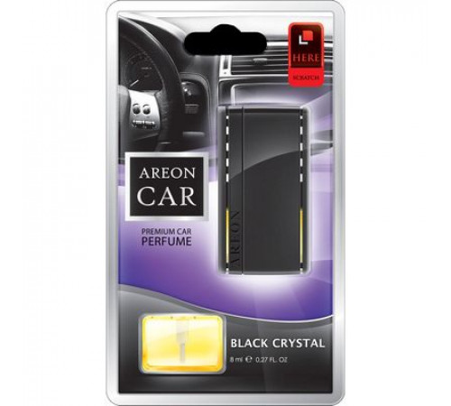 Ароматизатор AREON CAR BLISTER  Black Crystal (Чёрный Кристал) на дефл. жидкий ~