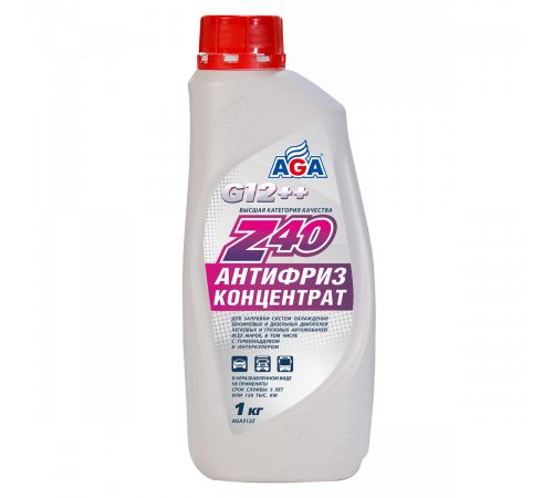 Антифриз (концентрат) красный, G12++ 1 кг AGA ЧЗ