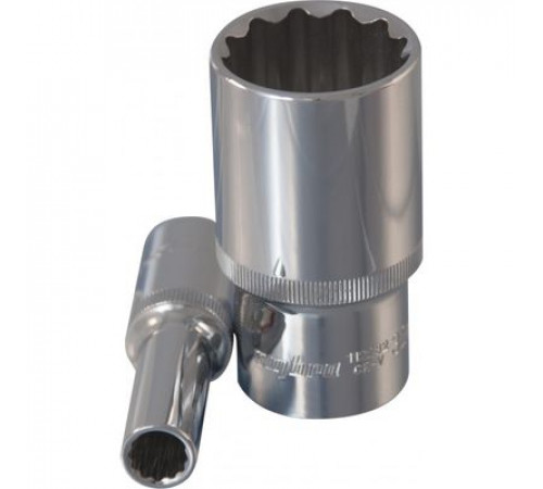 Головка 19 мм 1/2 12-ти гранная удлиненная / OMBRA