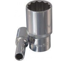 Головка 27 мм 1/2 12-ти гранная удлиненная / OMBRA