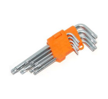 Набор ключей TORX 9пр Т10-Т50 ABTOMTOOL,PROFFI,DIN3124,CrV L-обр,малые