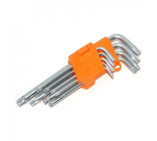 Набор ключей TORX 9пр Т10-Т50 ABTOMTOOL,PROFFI,DIN3124,CrV L-обр,малые