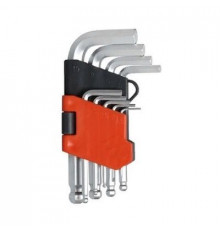 Набор ключей шестигранных 09 шт с шаром(1.5,2,2.5,3,4,5,6,8,10мм) ABTOMTOOL,PROFFI,DIN3124,CrV,малые