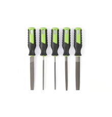 Набор напильников №2 100 мм, 5 шт (плоский, полукруглый, трехгранный, квадратный, круглый) ДТ