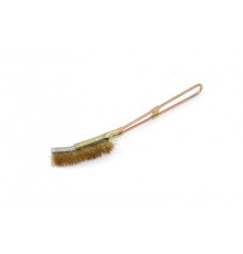 Щетка с металлической рукояткой, латунная щетина ДТ