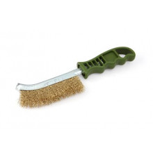 Щетка с пластиковой рукояткой, латунная щетина ДТ