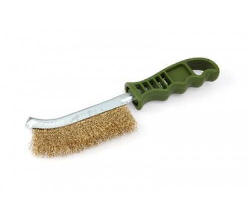 Щетка с пластиковой рукояткой, латунная щетина ДТ