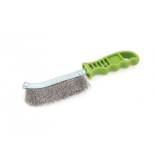 Щетка с пластиковой рукояткой, щетина из нержавеющей стали ДТ
