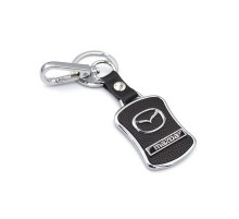 Брелок кожа Мазда логотип на подвеске BBL 004_