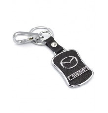 Брелок кожа Мазда логотип на подвеске BBL 004_