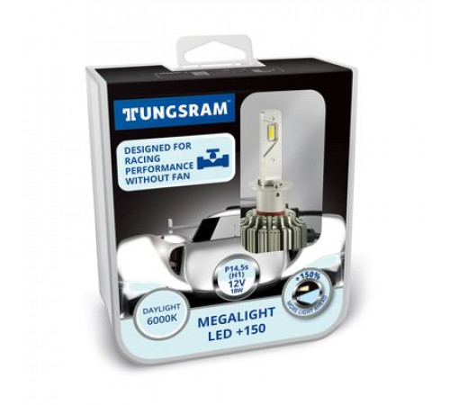 Лампы светодиодные H1 TUNGSRAM Megalight LED +150% 12V 18W 6000K_