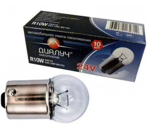 Лампа R10W 24V BA15s Диалуч ЛЧ305-Л