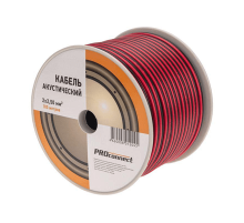 Провод акустический 2х0,25мм 100м, красно-черный бухта PROconnect