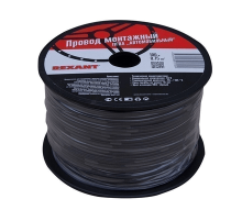Провод ПГВА 100м. 1х0.75 мм черный, бухта REXANT