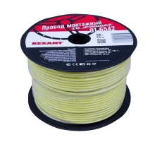 Провод ПГВА 100м. 1х2.50 мм желтый, бухта REXANT