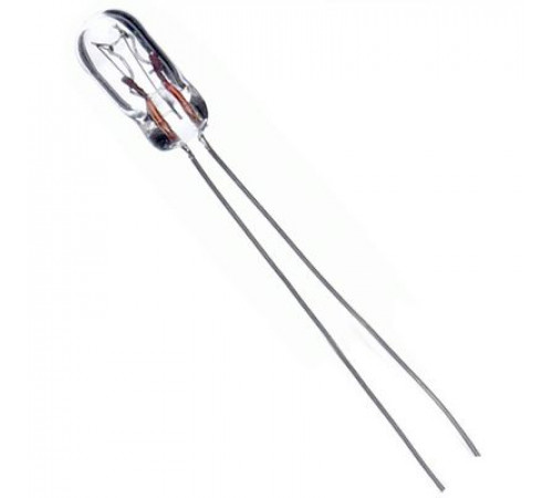 Лампа сверхминиатюрная Т3(12В,0,55мА,L=7мм,d=3мм, гибкие выводв) ДИАЛУЧ