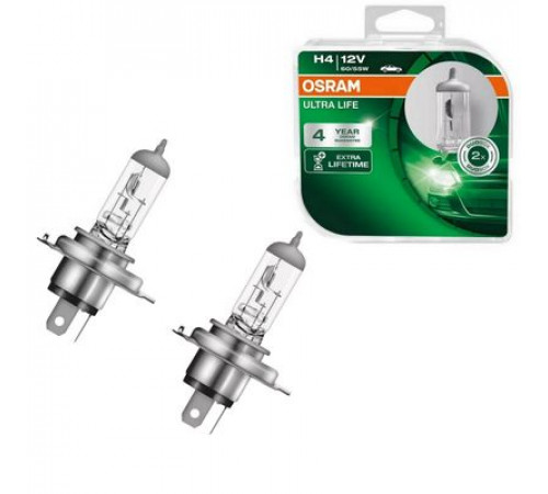 Лампы H4 12V 60/55W P43t-38 3000K ULTRALIFE Eurobox OSRAM