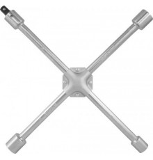 Ключ баллонный крестовой усиленный 17х19х21х22, с переходником 1/2"DR, 400 мм / THORVIK