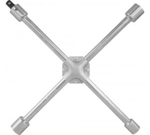 Ключ баллонный крестовой усиленный 17х19х21х22, с переходником 1/2"DR, 400 мм / THORVIK