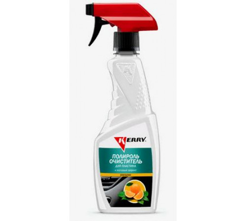 Полироль-очиститель пластика (апельс) 0,5л триггер KERRY матовый