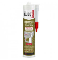 Герметик силиконовый для кровли и водостоков прозрачный 280 мл KUDO
