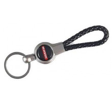 Брелок металл, кожа Хавал черный на подвеске 13,5*3 см