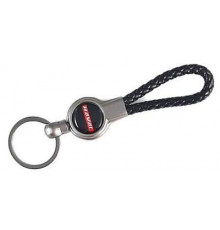 Брелок металл, кожа Хавал черный на подвеске 13,5*3 см