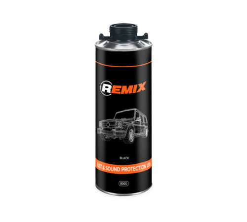 Антигравий REMIX Покрытие антикоррозионное RUST & SOUND PROTECTION UBS черный, 0,8 кг