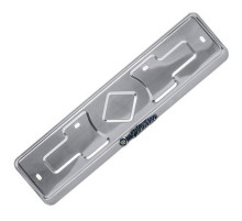 Рамка под номер нерж.сталь рельеф CADILLAC