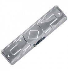 Рамка под номер нерж.сталь рельеф CADILLAC