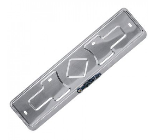 Рамка под номер нерж.сталь рельеф CADILLAC