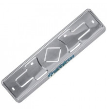 Рамка под номер нерж.сталь рельеф INFINITI