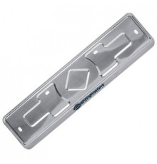 Рамка под номер нерж.сталь рельеф KIA