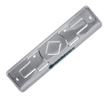 Рамка под номер нерж.сталь рельеф LAND ROVER