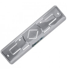 Рамка под номер нерж.сталь рельеф LEXUS