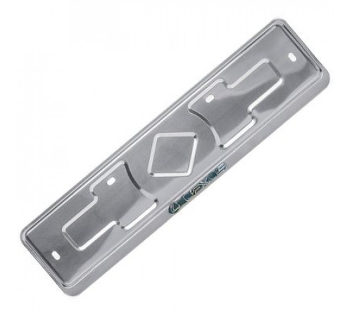 Рамка под номер нерж.сталь рельеф LEXUS