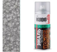 Краска молотковая по ржавчине сереб-черная KU-3013 KUDO аэрозоль 520мл