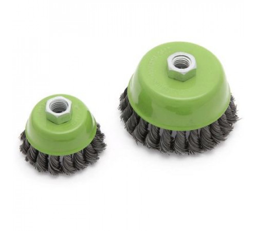 Щетка метал. для УШМ чашка крученая с резьбой М14 100 мм ДТ