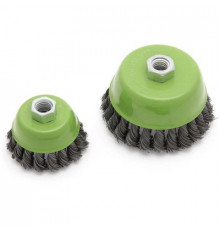 Щетка метал. для УШМ чашка крученая с резьбой М14 120 мм ДТ