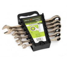 Набор ключей комб. трещоточных (8,10,12,13,14,17 мм) 6 шт., пластик. холдер ДТ