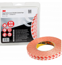 Скотч 3М 20014 двустор. 14мм х 10м х 0.2мм ( прозрач.),тонкий, для погонажа, зеркал,ковров