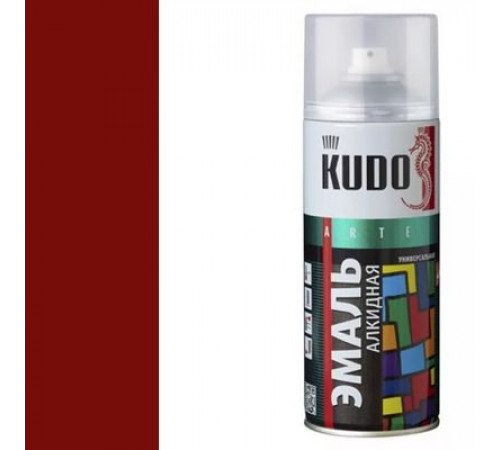 Краска универсальная вишневая RAL-3011 KUDO аэрозоль 520мл