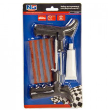 Набор для ремонта б/к шин (шило,разв, клей, жгуты) усиленный Y-инструмент NEW GALAXY