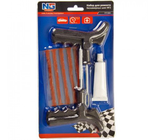 Набор для ремонта б/к шин (шило,разв, клей, жгуты) усиленный Y-инструмент NEW GALAXY