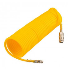 Шланг спиральный для компрессора, с быстросъемным соединением, 10м KRANZ