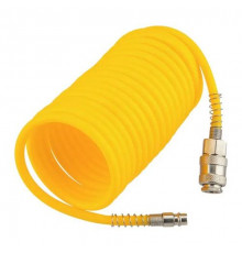Шланг спиральный для компрессора, с быстросъемным соединением, 5м KRANZ