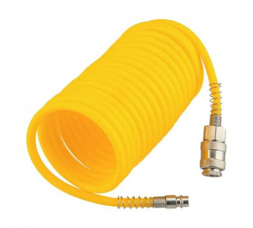 Шланг спиральный для компрессора, с быстросъемным соединением, 5м KRANZ