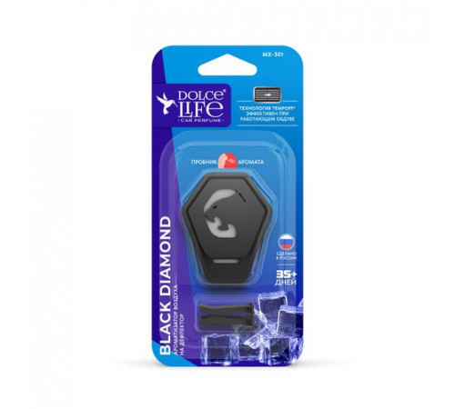 Ароматизатор Dolce Life на дефлектор Black diamond (Черный кристал) ~