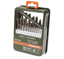 Набор свёрл по металлу Cobalt 8% (Ø1.0 - 10 мм) 19 шт. ДТ