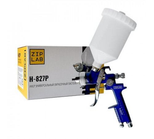 Краскопульт ZIP LAB H827P, 1.7 mm, пластиковый бачок 10110